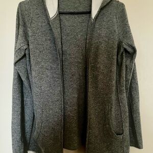 Banana Republic Cashmere Blend Sweater Hoodie in Gray